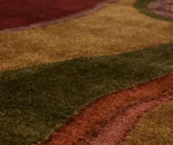 Picasso Wine & Brown Abstract Area Rug, (2' X 8') -Carpet Promotion 810600662 A8 3