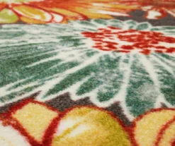 Charm Orange & Green Floral Area Rug, (5' X 8') -Carpet Promotion 810600678 A8 3