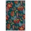 Whinston Dark Blue & Red Paisley Area Rug, (5' X 8')