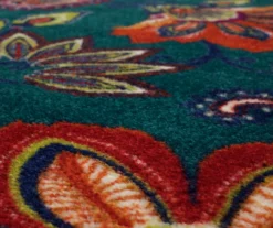 Whinston Dark Blue & Red Paisley Area Rug, (5' X 8') -Carpet Promotion 810600683 A8 3