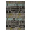 Carlton Lagoon Blue & Brown Abstract Area Rug, (8' X 11')