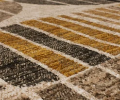 Crescent Oyster Taupe & Mustard Abstract Area Rug, (8' X 11') 11 Crescent Oyster Taupe & Mustard Abstract Area Rug, (8' X 11') -Carpet Promotion 810600689 A8 3