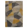 Downtown Mustard & Gray Geometric Area Rug, (8' X 11')