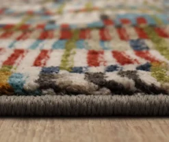 Mohawk Iola Blue & Red Multi-Color Lines Area Rug -Carpet Promotion 810600692 A8 4