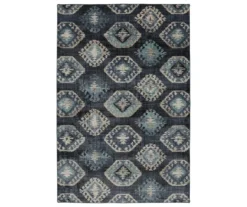 Ion Admiral Navy & Gray Geometric Area Rug, (8' X 11')