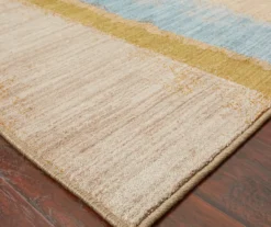 Mohawk Odin Lagoon Blue & Tan Abstract Area Rug -Carpet Promotion 810600698 A8 1