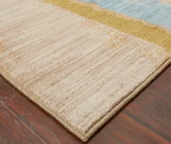 Mohawk Odin Lagoon Blue & Tan Abstract Area Rug -Carpet Promotion 810600699 A8 1