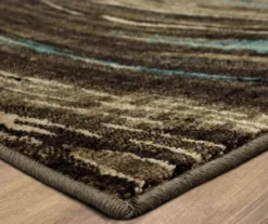 Mohawk Amos Lagoon Blue & Brown Wavy Stripe Area Rug 24 Mohawk Amos Lagoon Blue & Brown Wavy Stripe Area Rug -Carpet Promotion 810600703 A8 1