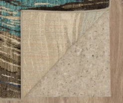 Amos Lagoon Blue & Brown Wavy Stripe Area Rug, (8' X 11') -Carpet Promotion 810600703 A8 2 1