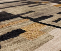 Mohawk Bacchus Mustard & Gray Color Block Area Rug -Carpet Promotion 810600704 A8 3