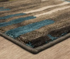 Mohawk Bacchus Lagoon Blue & Taupe Color Block Area Rug -Carpet Promotion 810600706 A8 1