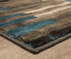 Mohawk Bacchus Lagoon Blue & Taupe Color Block Area Rug -Carpet Promotion 810600707 A8 1