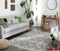 Mohawk Lenox Navy & Tan Geometric Area Rug -Carpet Promotion 810600708 A0 3