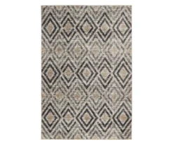 Lenox Navy & Tan Geometric Area Rug, (8' X 11')