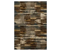 Mohawk Pyramid Lake Taupe & Brown Abstract Area Rug