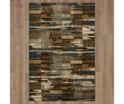 Mohawk Pyramid Lake Taupe & Brown Abstract Area Rug -Carpet Promotion 810600710 A0 2