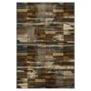 Pyramid Lake Taupe & Brown Abstract Area Rug, (8' X 11')
