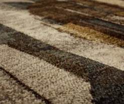 Pyramid Lake Taupe & Brown Abstract Area Rug, (8' X 11') -Carpet Promotion 810600711 A8 3 1