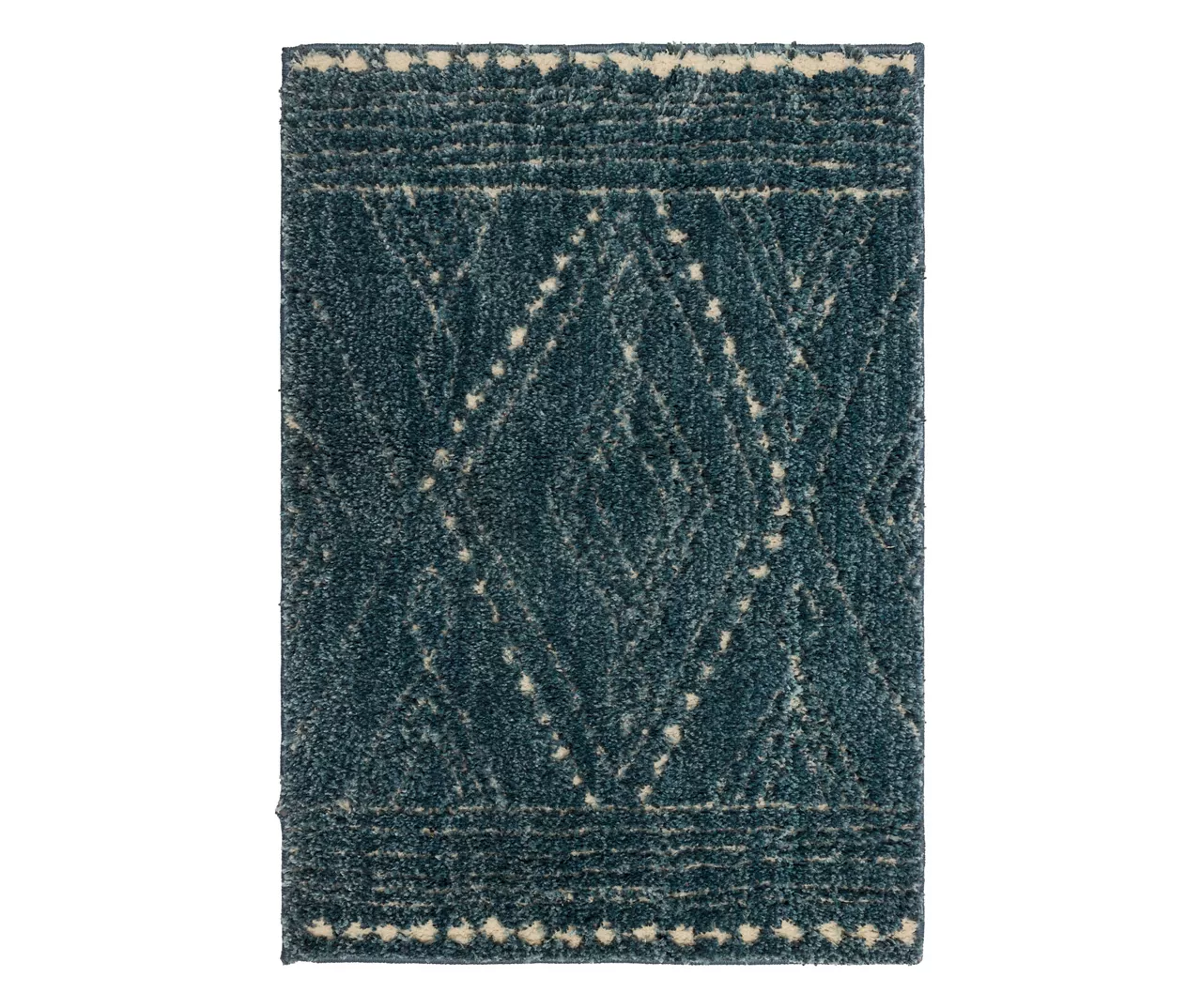 Vado Blue Geometric Area Rug, (2' X 3') 1 Vado Blue Geometric Area Rug, (2' X 3')