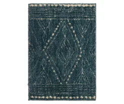 Vado Blue Geometric Area Rug, (4' X 6')