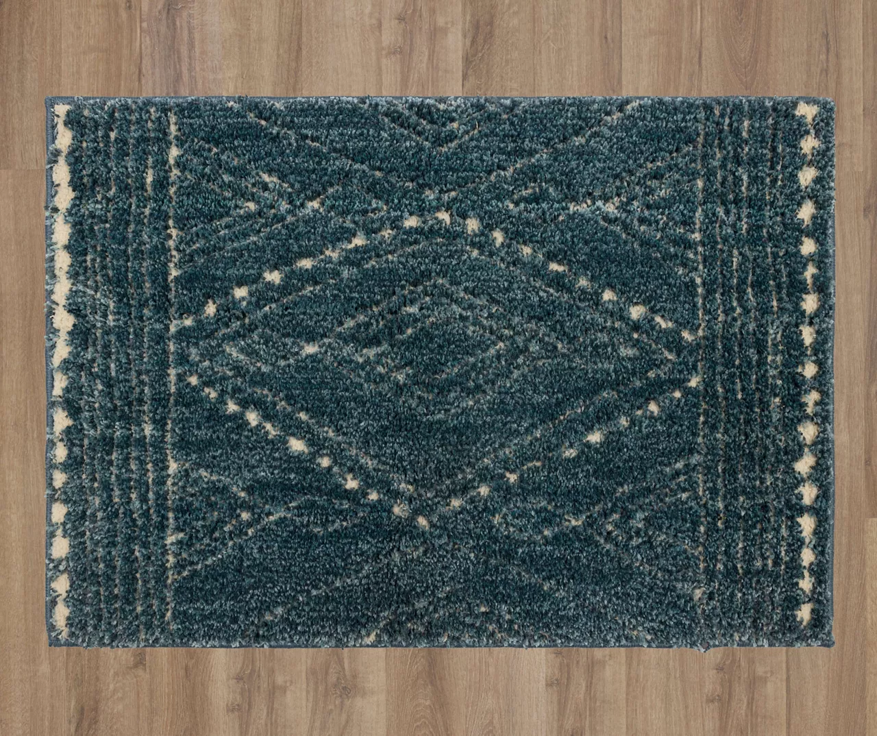 Vado Blue Geometric Area Rug, (4' X 6') 4 Vado Blue Geometric Area Rug, (4' X 6') - Image 4
