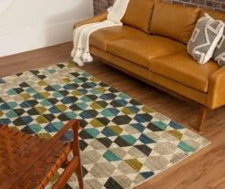 Mohawk Brock Lagoon Blue & Olive Geometric Area Rug -Carpet Promotion 810600746 A0 4