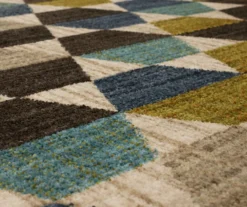 Mohawk Brock Lagoon Blue & Olive Geometric Area Rug -Carpet Promotion 810600746 A8 3