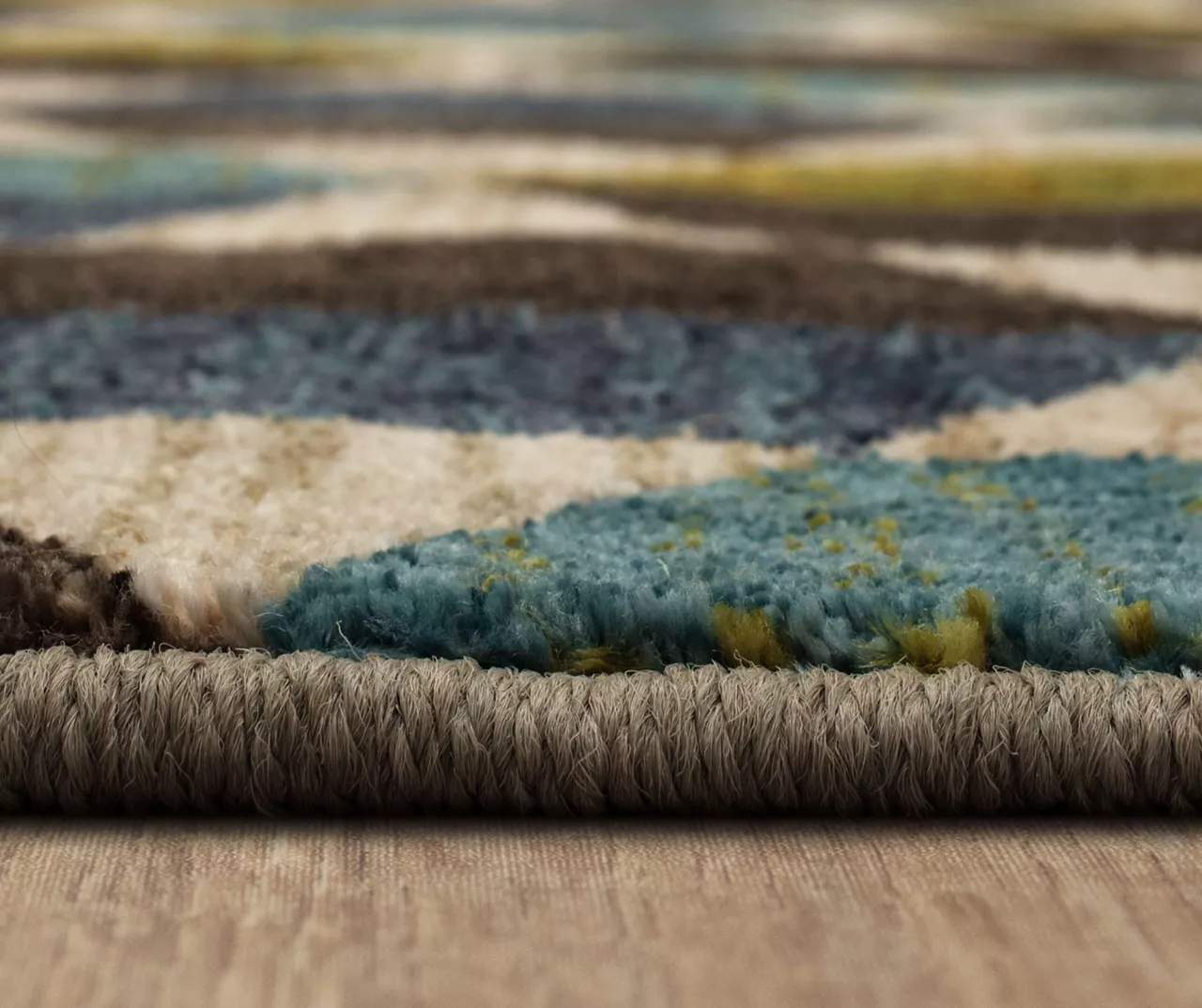 Brock Lagoon Blue & Olive Geometric Area Rug, (8' X 11') 6 Brock Lagoon Blue & Olive Geometric Area Rug, (8' X 11') - Image 6