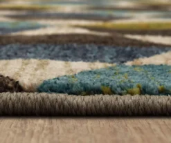 Mohawk Brock Lagoon Blue & Olive Geometric Area Rug -Carpet Promotion 810600747 A8 4
