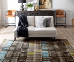Mohawk Carlton Lagoon Blue & Brown Abstract Area Rug -Carpet Promotion 810600748 A0 3