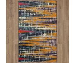 Kaven Orange & Navy Crosshatch Area Rug, (2' X 3') 9 Kaven Orange & Navy Crosshatch Area Rug, (2' X 3') -Carpet Promotion 810600749 A0 2