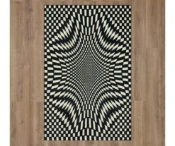 Mohawk Home Twisted Check Black & White Area Rug -Carpet Promotion 810600760 A0 2