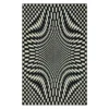 Black & White Twisted Checkerboard Area Rug, (5' X 8')