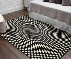 Mohawk Home Twisted Check Black & White Area Rug -Carpet Promotion 810600761 A0 4 1