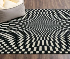 Mohawk Home Twisted Check Black & White Area Rug -Carpet Promotion 810600761 A0 5 1