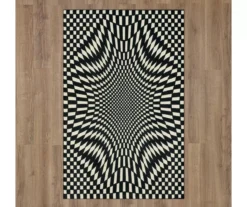 Mohawk Home Twisted Check Black & White Area Rug -Carpet Promotion 810600762 A0 2