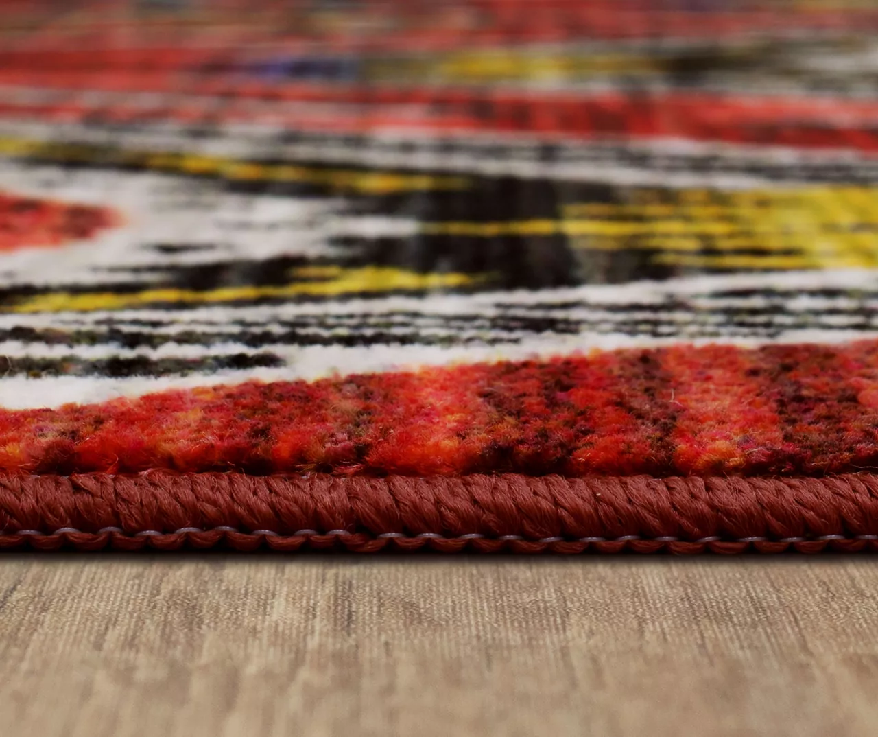 Celinda Red & Black Geo Area Rug, (2.5' X 10') 5 Celinda Red & Black Geo Area Rug, (2.5' X 10') - Image 5