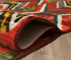 Celinda Red & Black Geo Area Rug, (2.5' X 10') 11 Celinda Red & Black Geo Area Rug, (2.5' X 10') -Carpet Promotion 810600768 A8 5 1