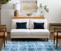 Navy & White Double Squares Area Rug, (5' X 7') 11 Navy & White Double Squares Area Rug, (5' X 7') -Carpet Promotion 810600778 A0 3