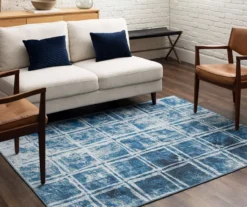 Mohawk Home Double Squares Navy Area Rug -Carpet Promotion 810600778 A0 4 1