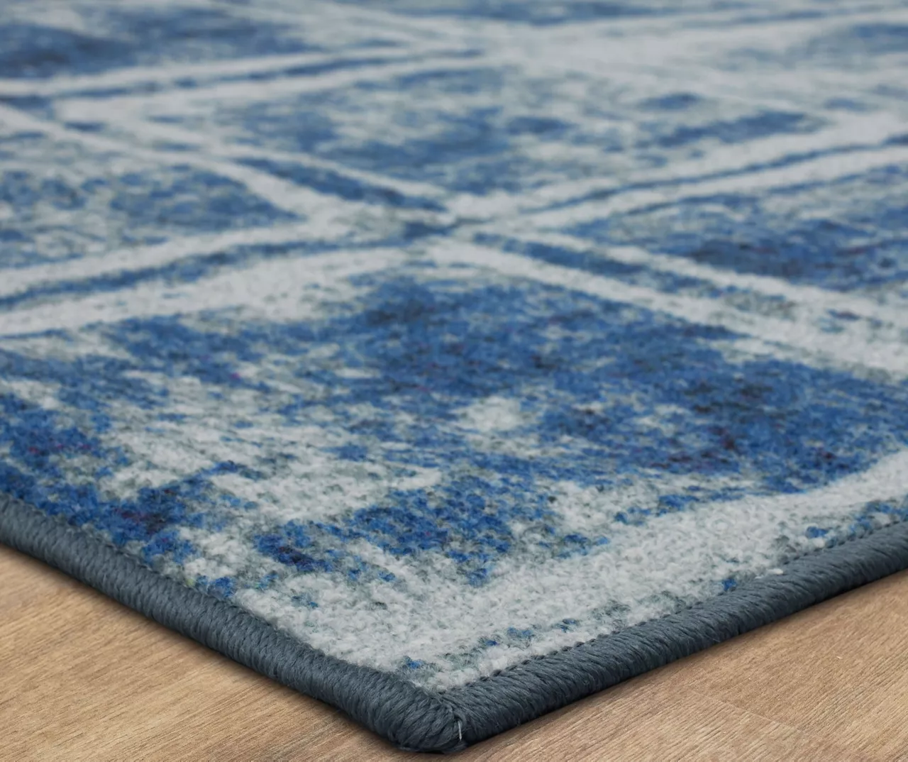 Navy & White Double Squares Area Rug, (7.5' X 10') 2 Navy & White Double Squares Area Rug, (7.5' X 10') - Image 2