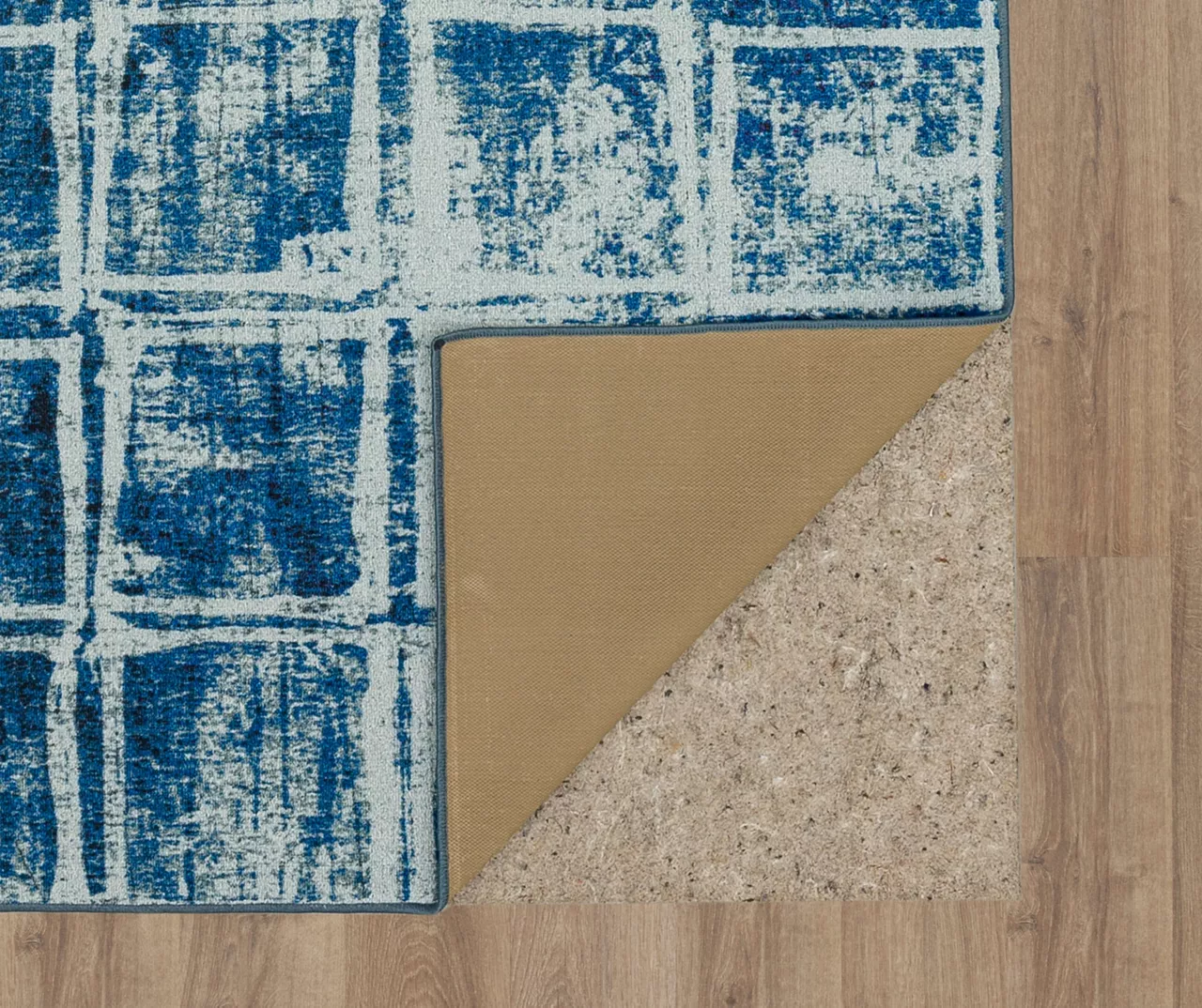 Navy & White Double Squares Area Rug, (7.5' X 10') 3 Navy & White Double Squares Area Rug, (7.5' X 10') - Image 3