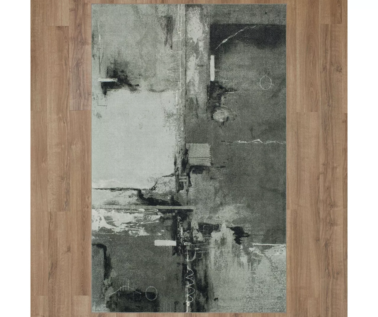 Fusion Gray & Black Abstract Area Rug, (3' X 5') 3 Fusion Gray & Black Abstract Area Rug, (3' X 5') - Image 3