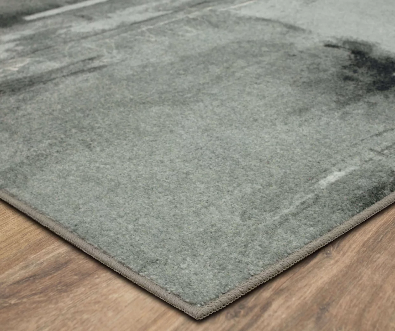 Fusion Gray & Black Abstract Area Rug, (3' X 5') 2 Fusion Gray & Black Abstract Area Rug, (3' X 5') - Image 2