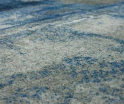 Fusion Blue & Gray Abstract Area Rug, (2' X 5') -Carpet Promotion 810600789 A8 3 1