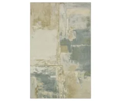 Fusion Tan & Beige Abstract Area Rug, (2' X 3')