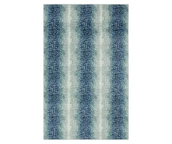 Blue & White Antelope Print Area Rug, (8' X 10')