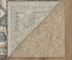 Coastal Desire Light Gray & Turquoise Ornamental Outdoor Area Rug, (4' X 5.5') -Carpet Promotion 810600827 A8 2