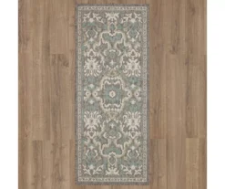 Coastal Desire Light Gray & Turquoise Ornamental Outdoor Area Rug, (2.5' X 6') 12 Coastal Desire Light Gray & Turquoise Ornamental Outdoor Area Rug, (2.5' X 6') -Carpet Promotion 810600830 A0 2