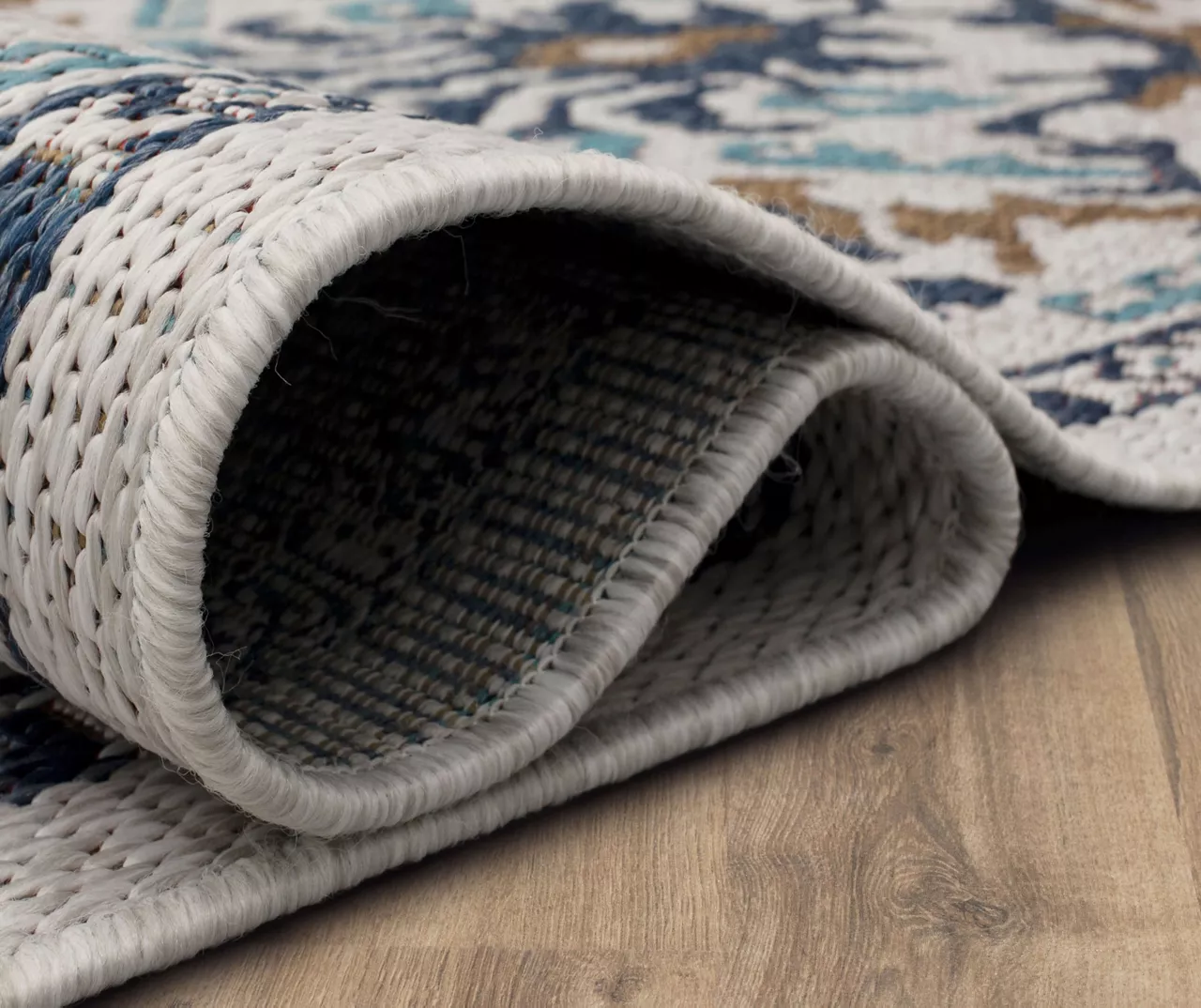 Coastal Desire Blue & Brown Ornamental Outdoor Area Rug, (8' X 10') 6 Coastal Desire Blue & Brown Ornamental Outdoor Area Rug, (8' X 10') - Image 6